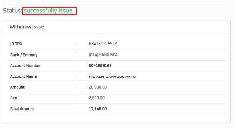 ePAYWA - Withdraw Bank Transfer