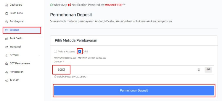 ePAYWA - Cara Pembayaran QRIS di User Dashboard