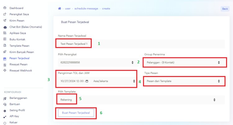 BOT ePAYWA - Kirim Pesan Terjadwal