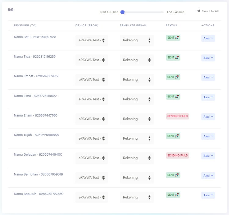 BOT ePAYWA - Cara Mengirim Banyak Pesan